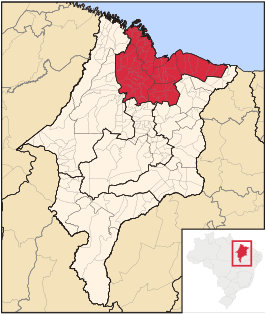 Ligging van de Braziliaanse mesoregio Norte Maranhense in Maranhão