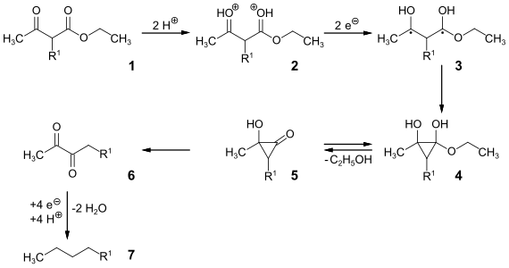 Detaillierter Mechanismus der Tafel-Umlagerung