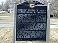 Historical marker for Omaha's pioneer Prospect Hill Cemetery