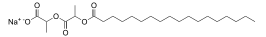 Structuurformule van natriumstearoyl-2-lactylaat