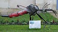 Statue einer Mücke in Erinnerung an das kommunale Dekret, das das Eindringen von Mücken in das Gemeindegebiet verbietet