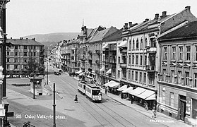 Valkyrie plass, 1940-årene. Foto: Fra oslobilder.no