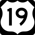 Straßenschild des U.S. Highways 19