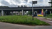 Abcouderpadspoorbrug met schildering (juli 2020)