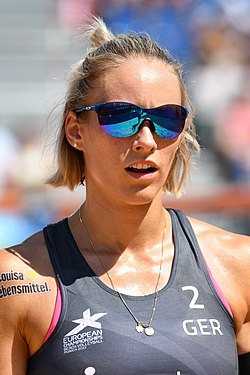 Louisa Lippmann 2022 bei der Beach-EM in München