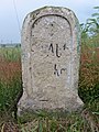 Halbmeilenstein an der B 6 in Calbitz