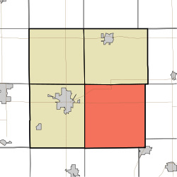 Location of Jackson Township in Blackford County