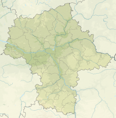 Mapa konturowa województwa mazowieckiego, w centrum znajduje się owalna plamka nieco zaostrzona i wystająca na lewo w swoim dolnym rogu z opisem „Jezioro Kiełpińskie”