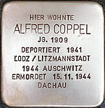 Stolperstein für Alfred Coppel (Bahnhofstraße 48)