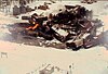 An overhead view of the Weyauwega derailment March 5, 1996