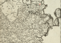 A detail of Jan Janszoon's 1664 map of Huguang, Jiangxi, Zhejiang, and Fujian