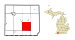 Location within Cass County