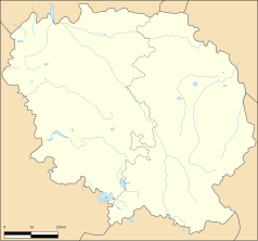 Mapa konturowa Creuse, po prawej znajduje się punkt z opisem „Sannat”