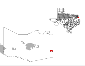 Location within Harrison County