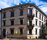 ul. Kochanowskiego 7 (ul. Michałowskiego 12) Kamienica, obecnie budynek Collegium Medicum Uniwersytetu Jagiellońskiego, Wydziału Nauk o Zdrowiu (proj. Kazimierz Zieliński, 1902)