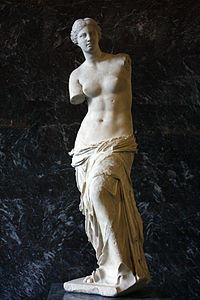 Venus de Milo on display at the Louvre