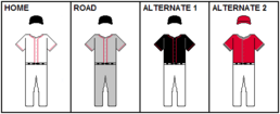 An illustration showing baseball uniforms