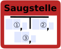 Saugstelle (mit Positionsangabe)