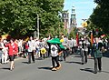 Spitze des Ausmarsches mit Maskottchen Ballerkalle beim Schützenausmarsch 2009