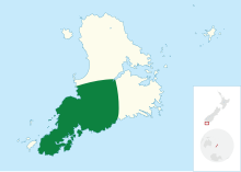 Distribution map of Tukutuku rakiurae in Stewart Island.