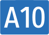 Motorway A10 shield}}