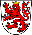 Stadt Wasserburg a.Inn In Silber ein golden gekrönter und bewehrter roter Löwe.