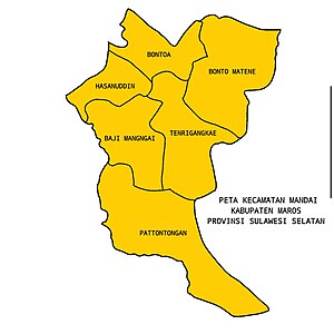 Peta Kecamatan Mandai