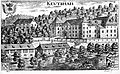 Valvasors Kupferstich vom alten Schloss aus dem Jahre 1688