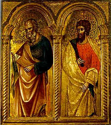 Apostles St James and St Bartholomew, by Paolo Veneziano ca.1345