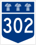 Highway 302 marker