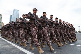 Azerbaycan Cumhuriyeti Devlet Sınır Hizmeti personeli.