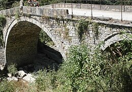 A stone bridge over the river