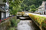 Eschbach unmittelbar vor der Mündung in die Wupper (Unterburg)