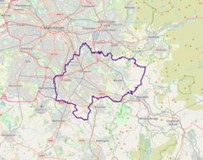 Poziția localității Borough of Stockport