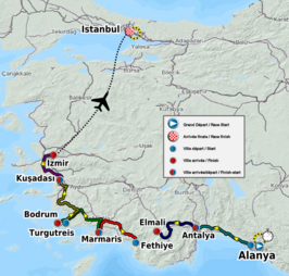 Routekaart van de Ronde van Turkije 2012