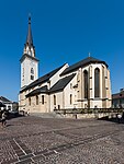 Rampe und Brunnennische bei der Hauptstadtpfarrkirche Hl. Jakob