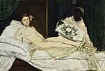 Olympia, Édouard Manet, 1863, 130,5 × 190 cm, Öl auf Leinwand, Musée d’Orsay, Paris