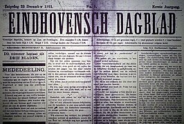 Eindhovensch Dagblad, eerste jaargang, 23 december 1911