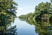 Jezioro Kiełpińskie widziane ze wschodniego krańca.