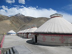 Kyrgyz yurts in Bulungkol, Akto County