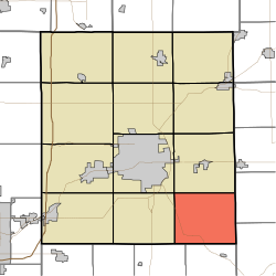 Location of Perry Township in Delaware County