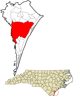 Location in New Hanover County and North Carolina