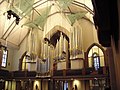 Stuttgart "Stiftskirche", Innenansicht, Blick zur Empore mit Orgel