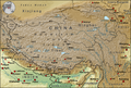 Karte vom Hochland von Tibet