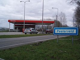 Een blik op het benzinestation