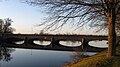 Old railroad bridge across Helge å