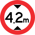 RR-6 Height restriction (4.2 metres (14 ft))