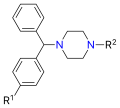 Cyclizine derivatives backbone.svg