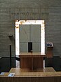 Closeup of the Torah Ark and the onyx around it.