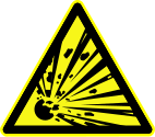 D-W002 Warnung vor explosionsgefaehrlichen Stoffen ty
